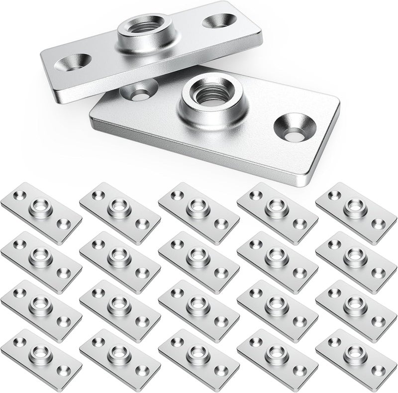 Fengone Fongone 20pcs Galvanized Ceiling Flange Hanger Plate Fits 1/2-inch Threaded Rod, Ceiling Flange Hanger for DIY Plumbing &Industrial Decor ,Galvanized Iron, Wall Mounting - Image 1